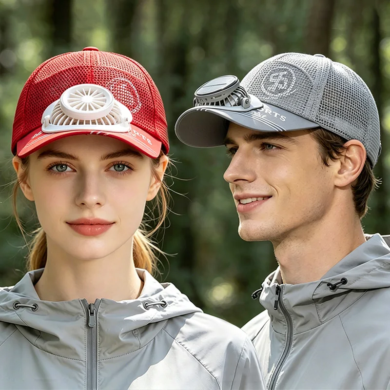 Gorra de béisbol ventilada recargable con energía solar para verano - imagen 3