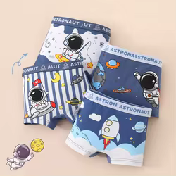 Calzoncillos bóxer niño algodón suave estampado planetas
