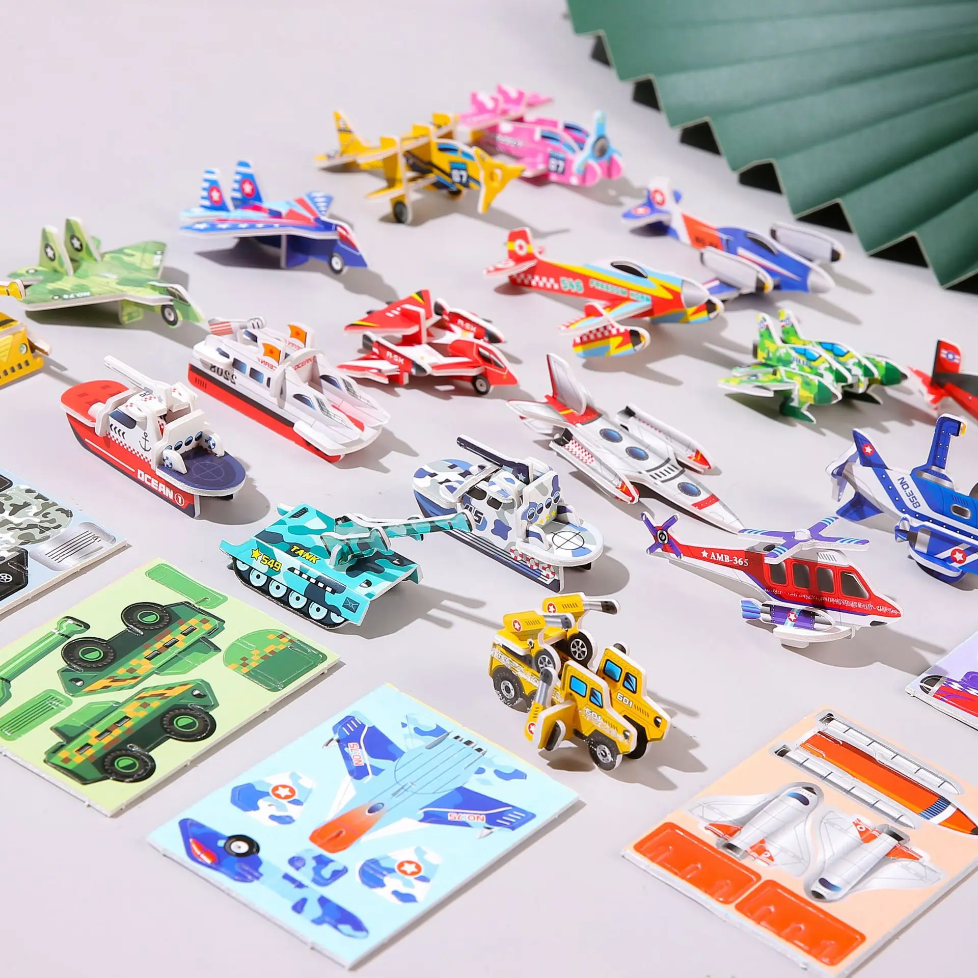 Mini rompecabezas de papel con dinosaurios para fiesta infantil