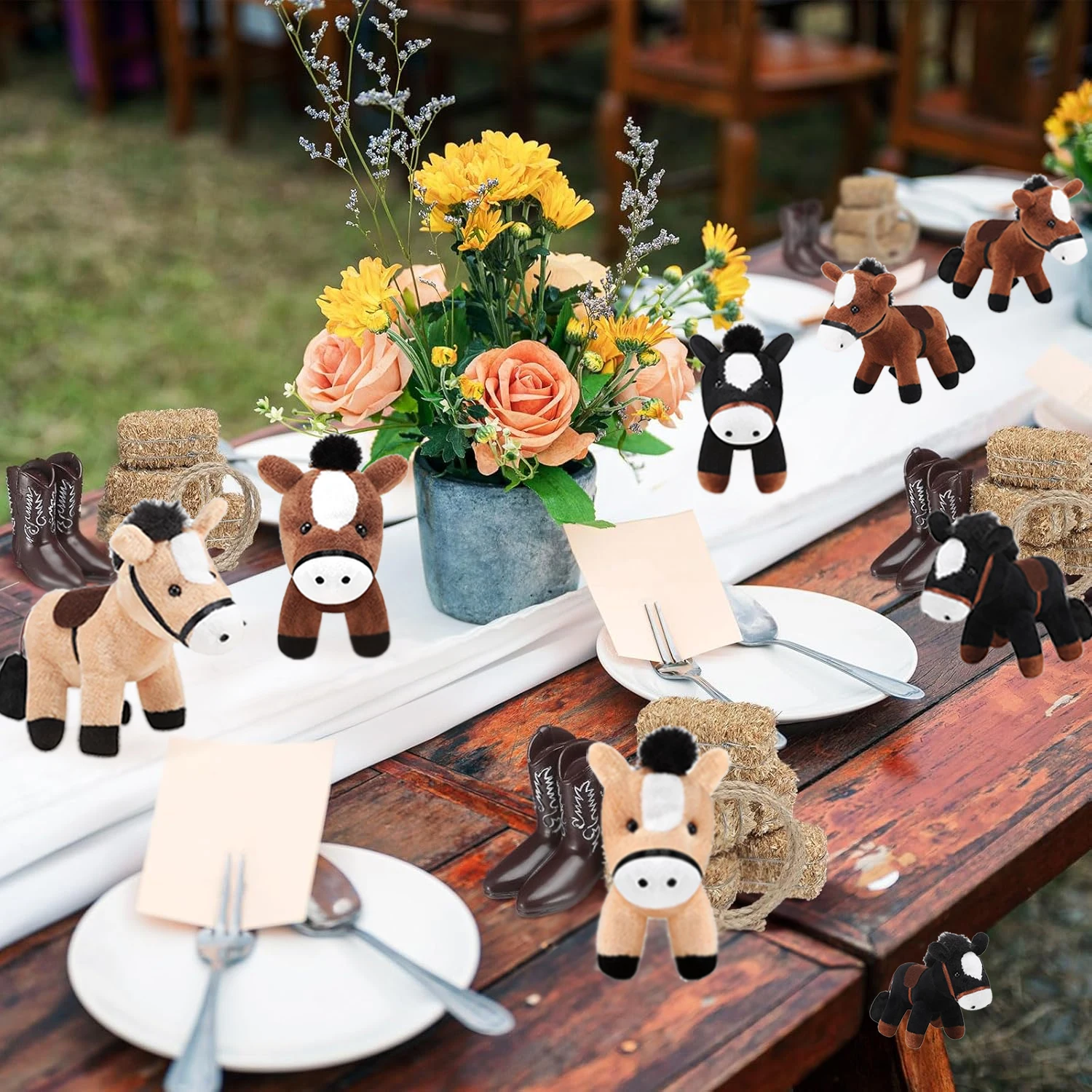 Lote completo de caballos de peluche