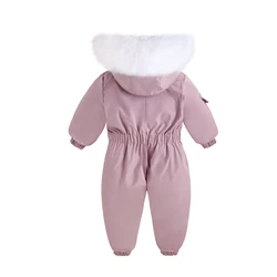 Mono impermeable de terciopelo para niños con capucha – Traje nieve