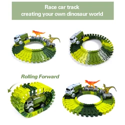 Accesorios repuesto para pista dinosaurios con coches de carreras