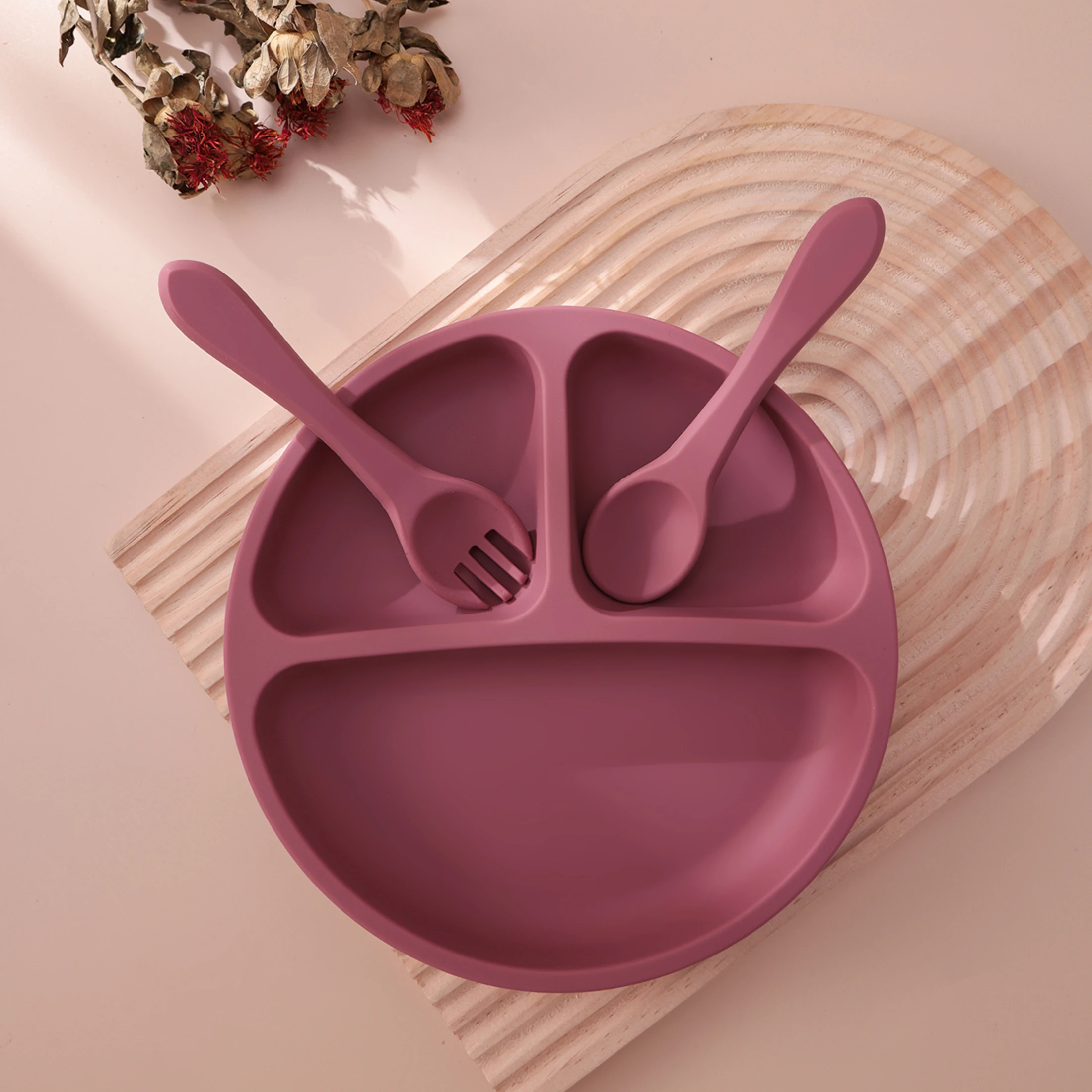 Juego de alimentación para bebé con plato succión sin BPA - imagen 5