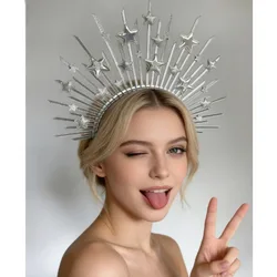 Tiara estrellada de diosa para disfraz, fiesta y cumpleaños