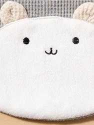 Babero de peluche con forma de oso para bebé