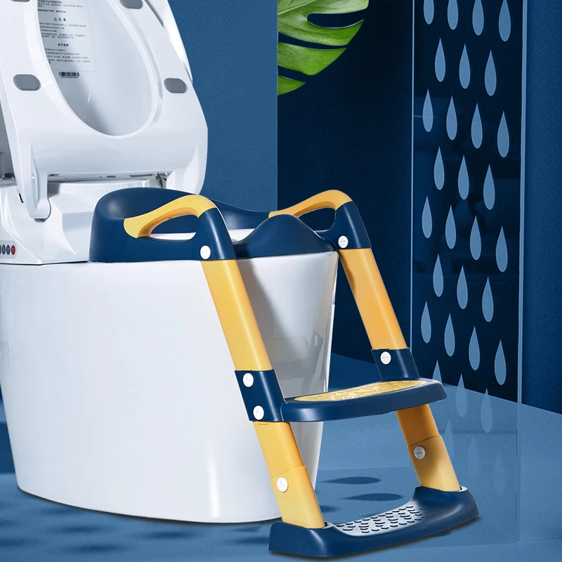 Orinal de entrenamiento plegable para niños con escalera - asiento - imagen 5