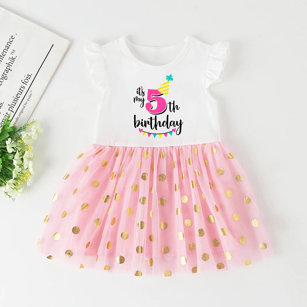Vestido de manga corta para niña – Perfecto para cumpleaños y bautizo - imagen 2