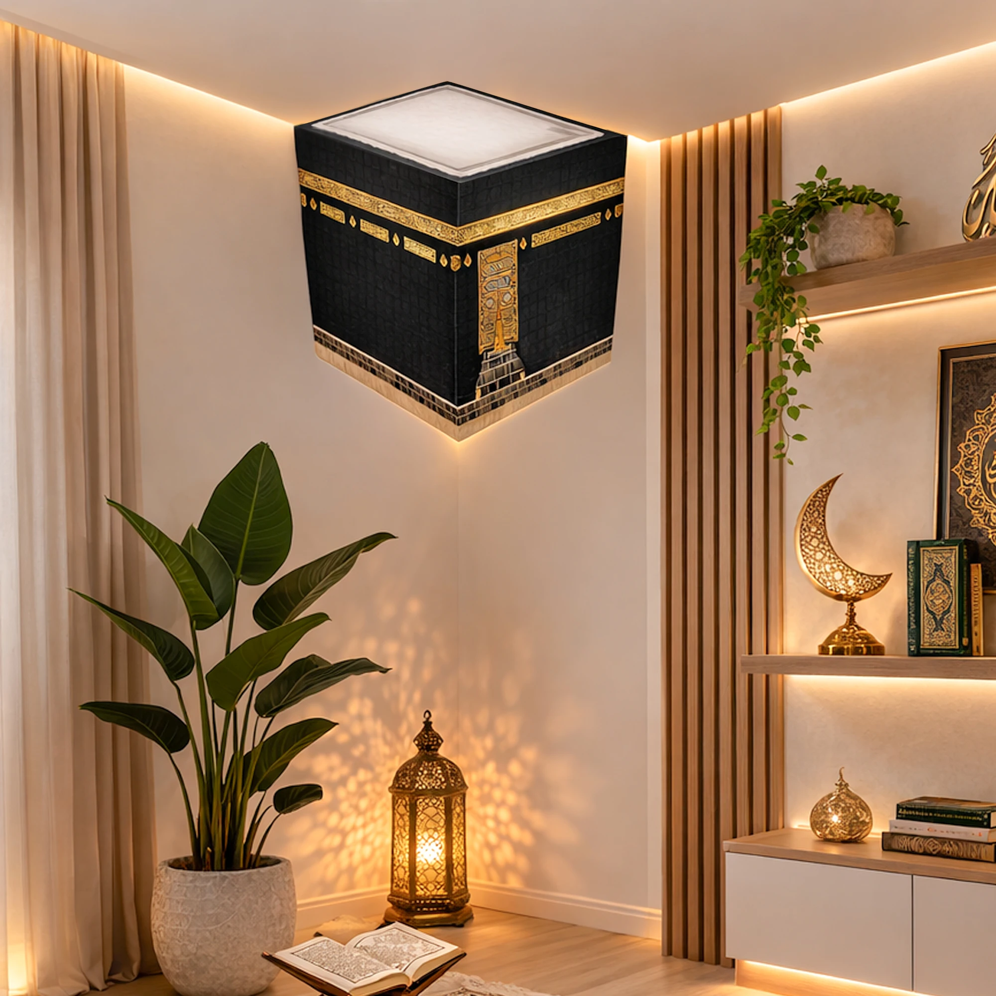 Pegatina de pared Kaaba islámica impermeable para Ramadán - imagen 3