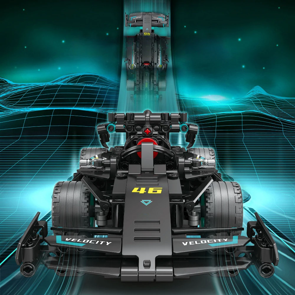 Coche RC deportivo con bloques de construcción y control remoto - imagen 4