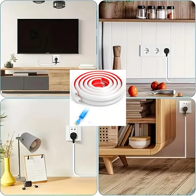 Canaleta autoadhesiva para cables flexible en esquinas de pared - imagen 4
