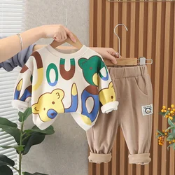 Conjunto bebé niña chándal con camiseta y pantalón primavera-otoño