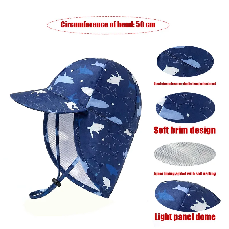 Sombrero pescador de verano con protección solar para el cuello - imagen 3