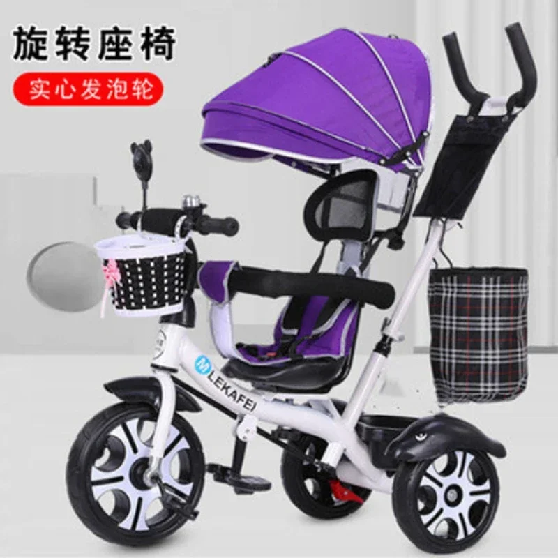 Triciclo para niños con asiento acolchado y ruedas ligeras - imagen 2