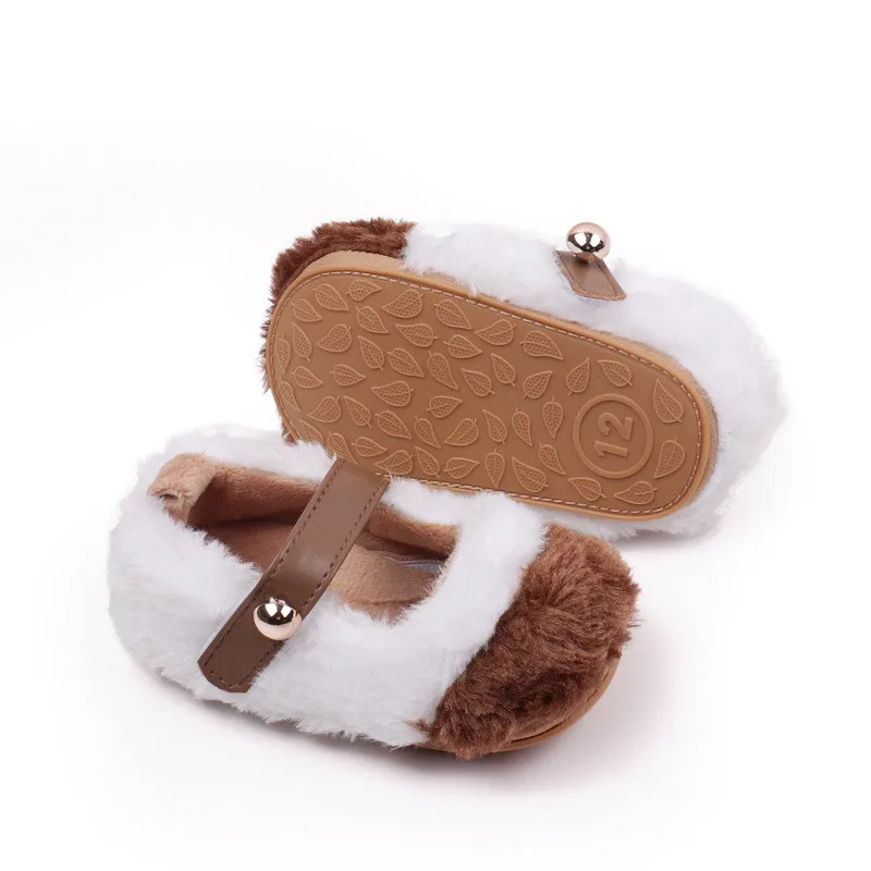 Zapatillas de bebé antideslizantes felpa cálida para otoño-invierno - imagen 4