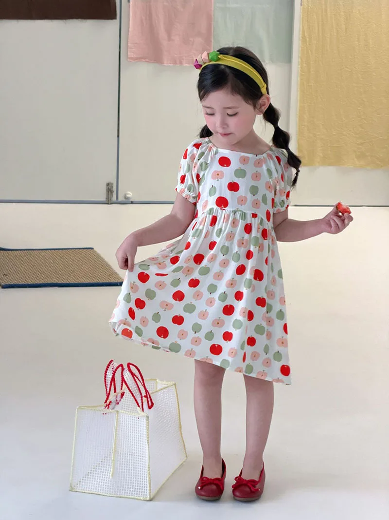 Vestido de niña verano transpirable con estampado dulce