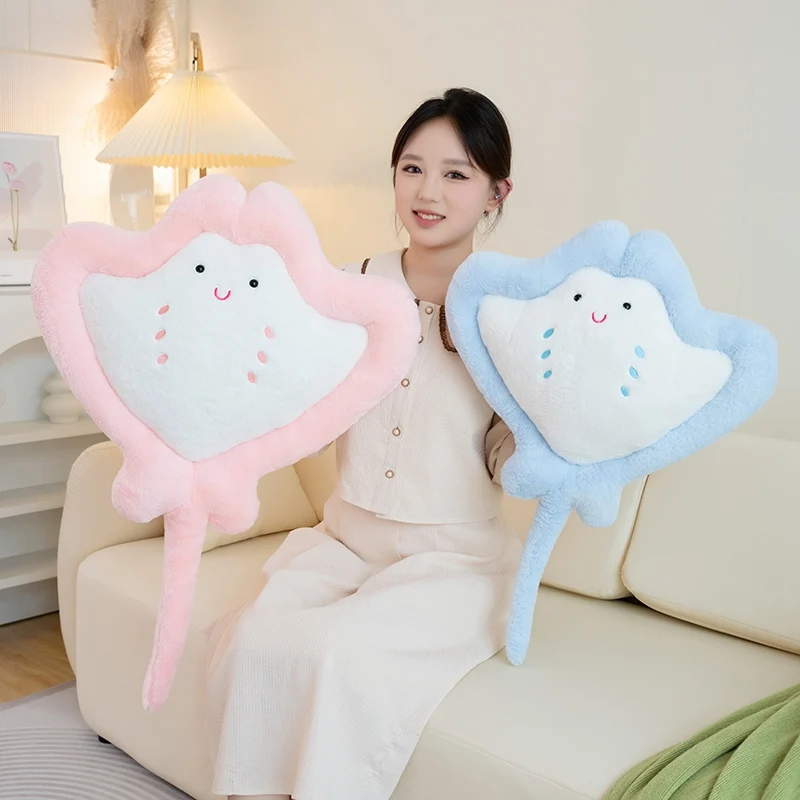 Peluche mantarraya tipo almohada suave estilo tierno para sofá - imagen 3