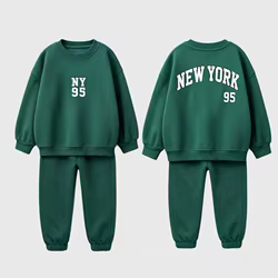 Conjunto deportivo infantil de sudadera y pantalón de otoño