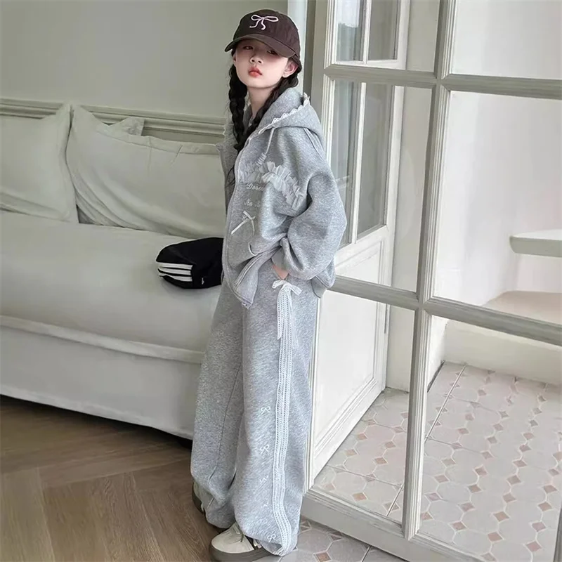 Conjunto de abrigo niña invierno – Dos piezas suave y abrigado - imagen 5