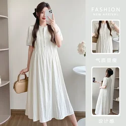 Vestido premamá largo de una línea sin mangas para fiesta elegante