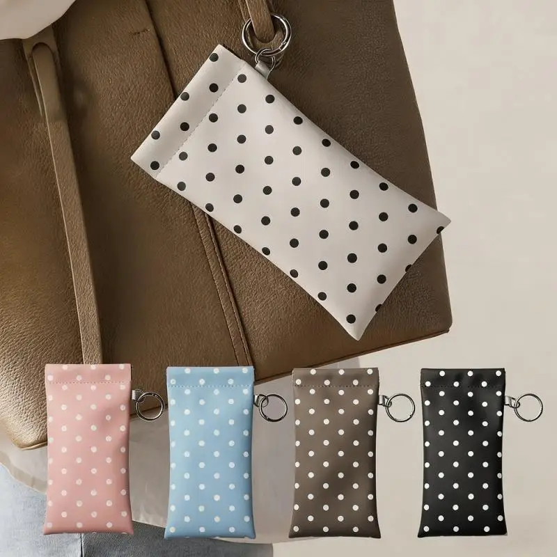 Estuche para gafas portátil con cierre automático y diseño de puntos - imagen 2