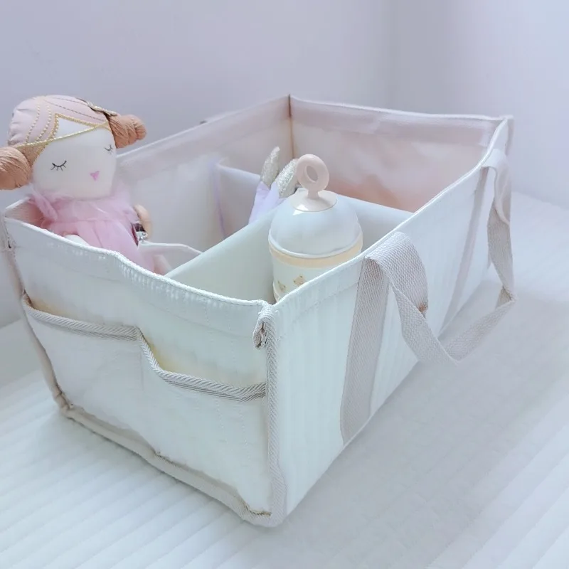 Bolsa de pañales blanca de gran capacidad, organizador portátil - imagen 4