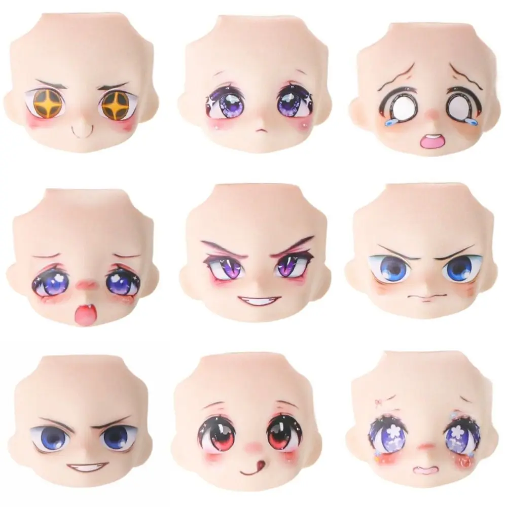 Cabezas intercambiables OB11 con expresiones faciales 3D estilo anime - imagen 5
