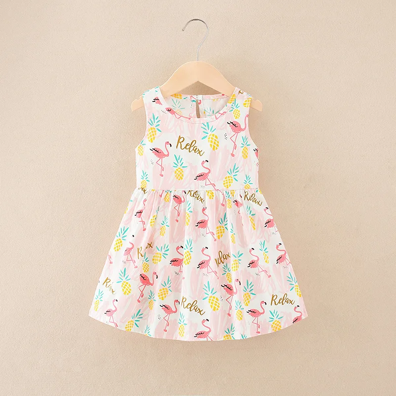 Vestido de verano para niña sin mangas con estampado floral - imagen 4