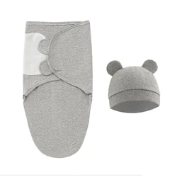 Saco de dormir con gorro para bebé 0-3 meses – Algodón transpirable