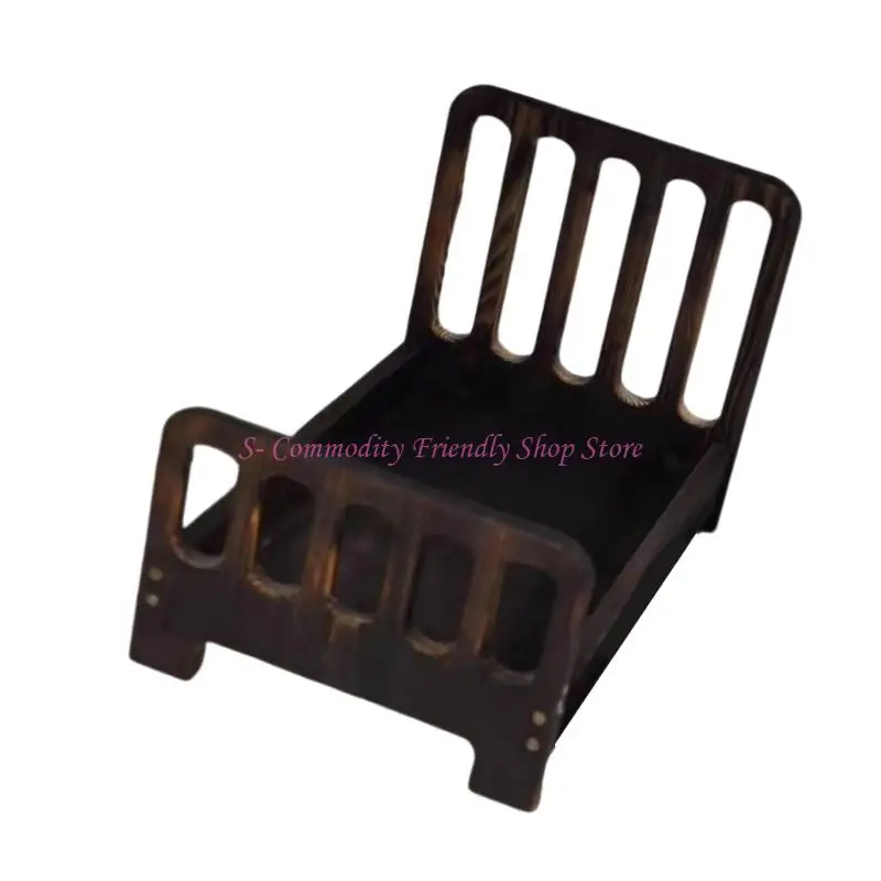 Cuna de madera desmontable para posado fotográfico de recién nacidos