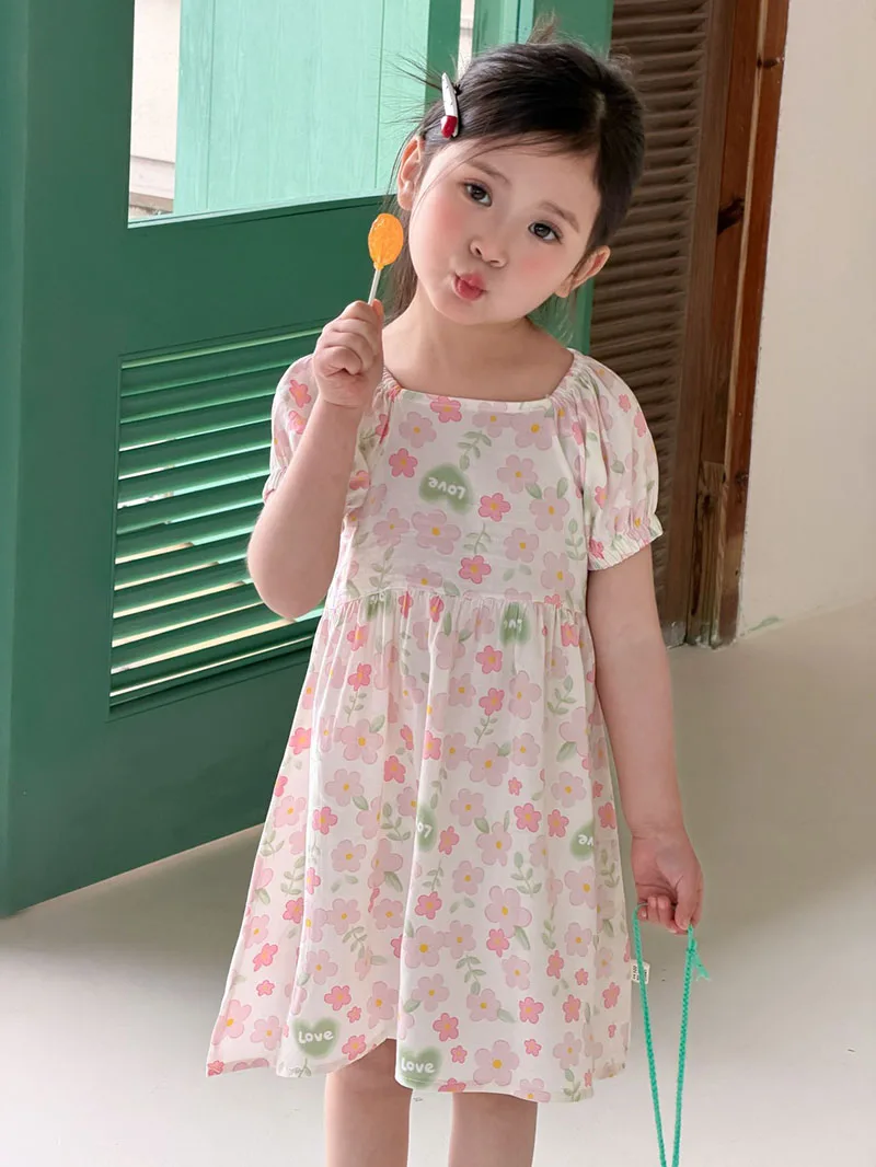 Vestido de niña verano transpirable con estampado dulce - imagen 3