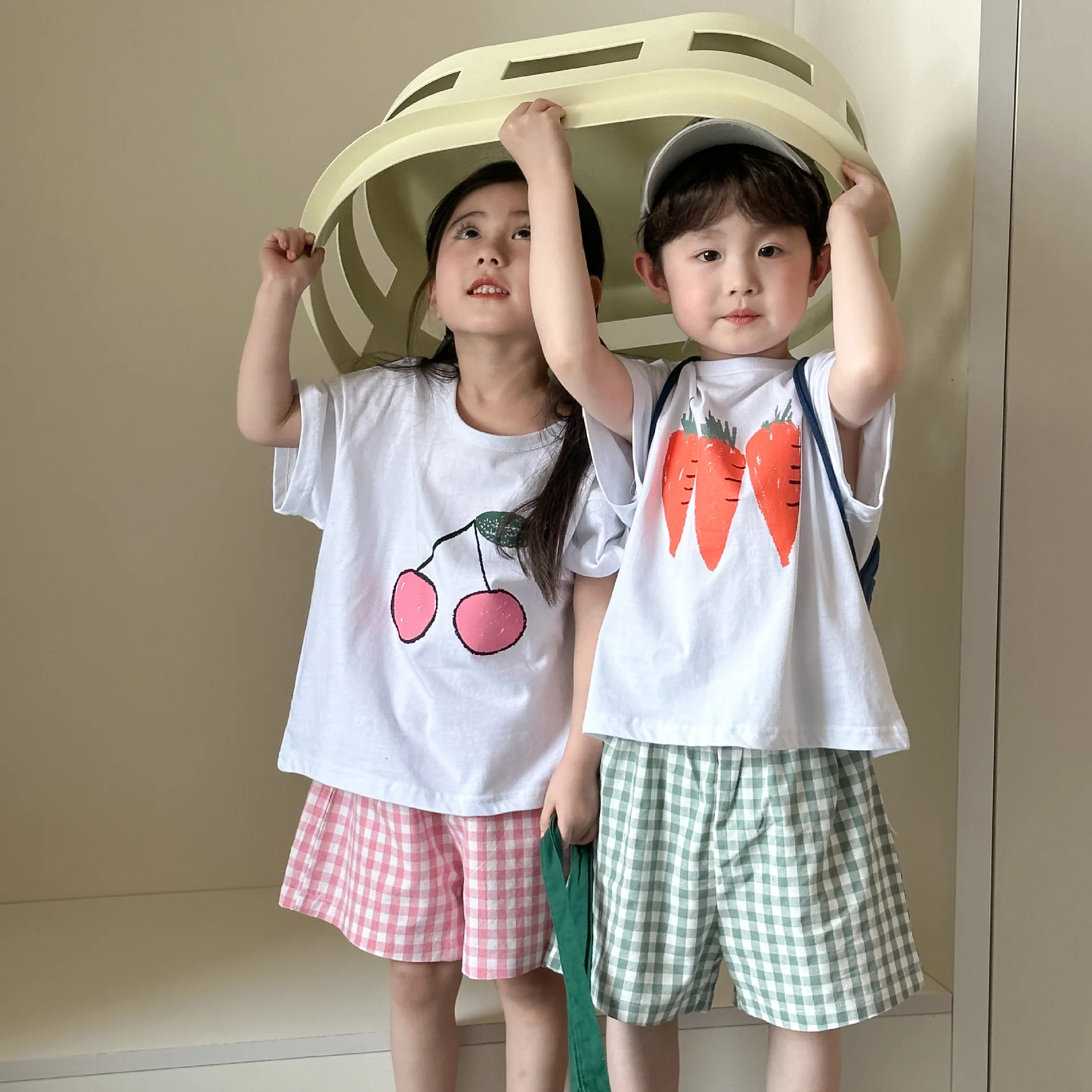 Conjunto verano infantil camiseta y pantalón corto estampado fruta - imagen 4
