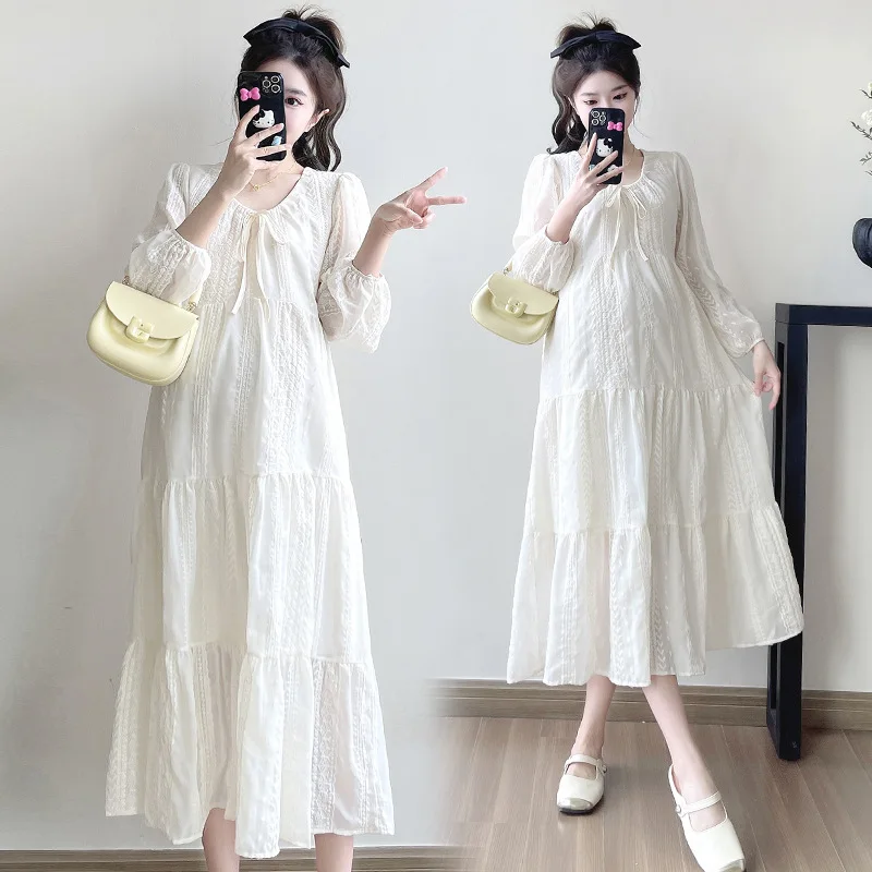 Vestido holgado de talla grande de primavera estilo artístico - imagen 4