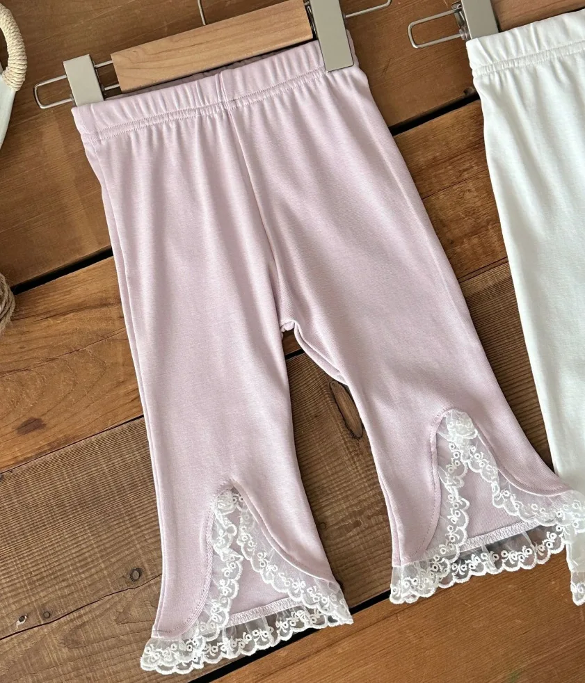 MILANCEL Leggings de verano para bebé con encaje ligero y ventilación - imagen 2