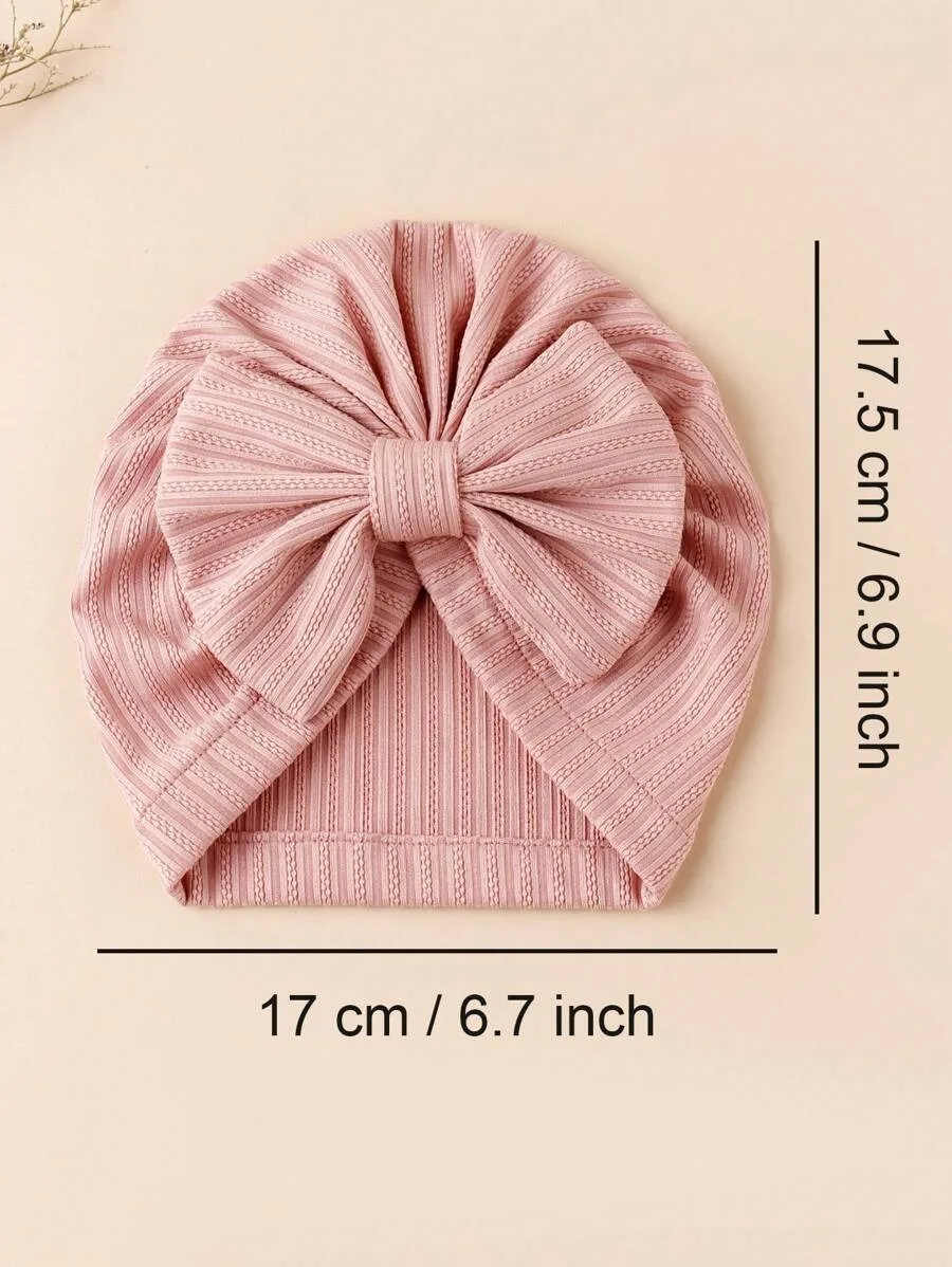 Gorro turbante con lazo para bebé niña, suave y transpirable cada día - imagen 5