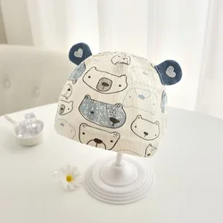 Gorro para bebé con orejas de oso y lazo princesa