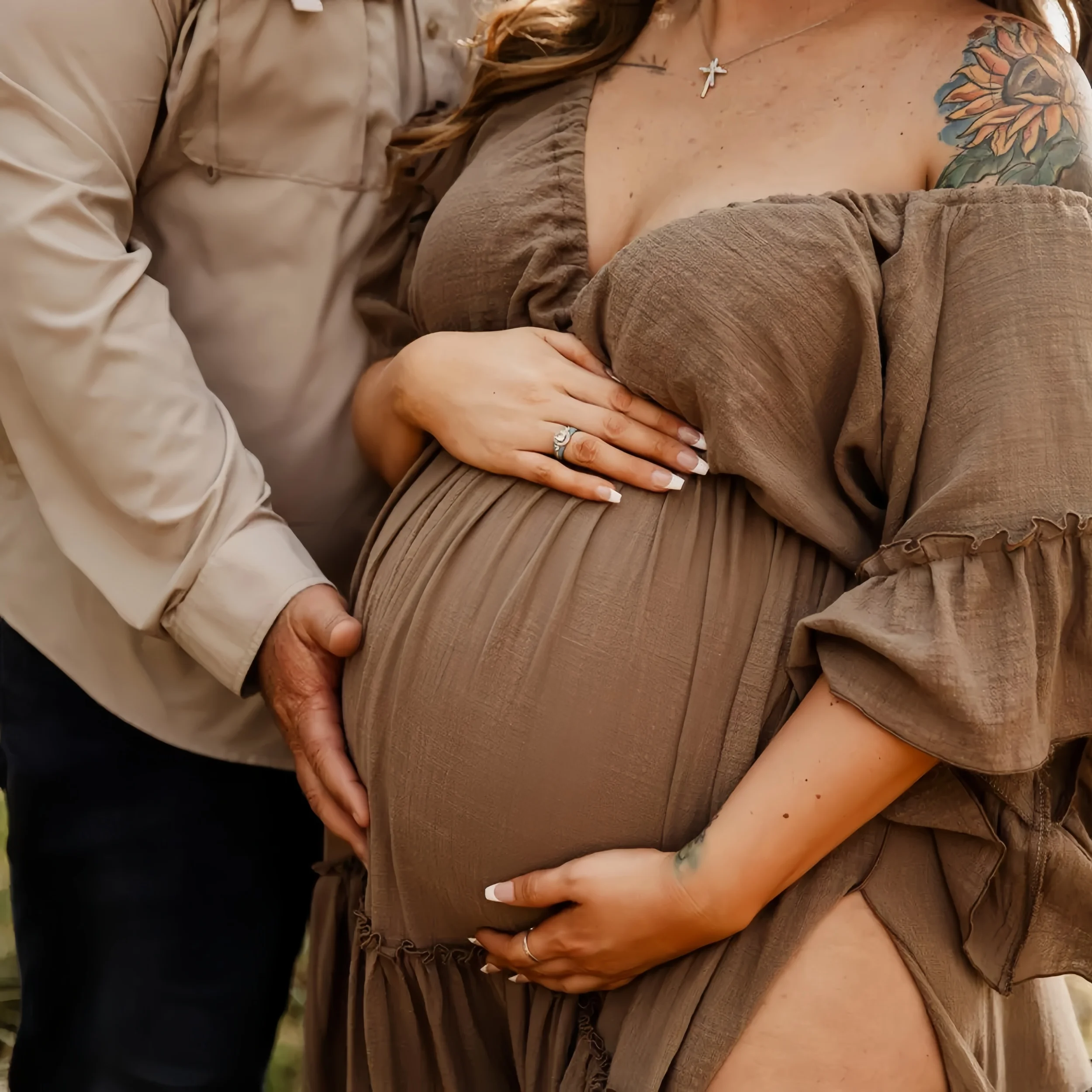 Ropa maternidad sesión fotográfica boho