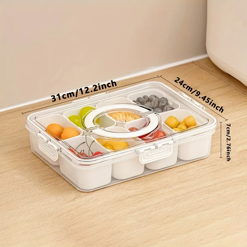 Contenedor de snacks transparente con tapa y asa apto para microondas - imagen 4