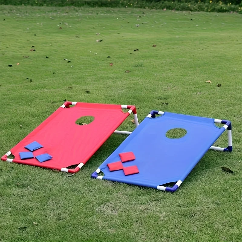 Juego portátil de agujero maíz rojo azul bolsa playa plegable - imagen 3