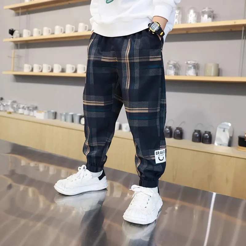 Pantalones de cuadros de algodón para niño – Primavera/Otoño - imagen 5