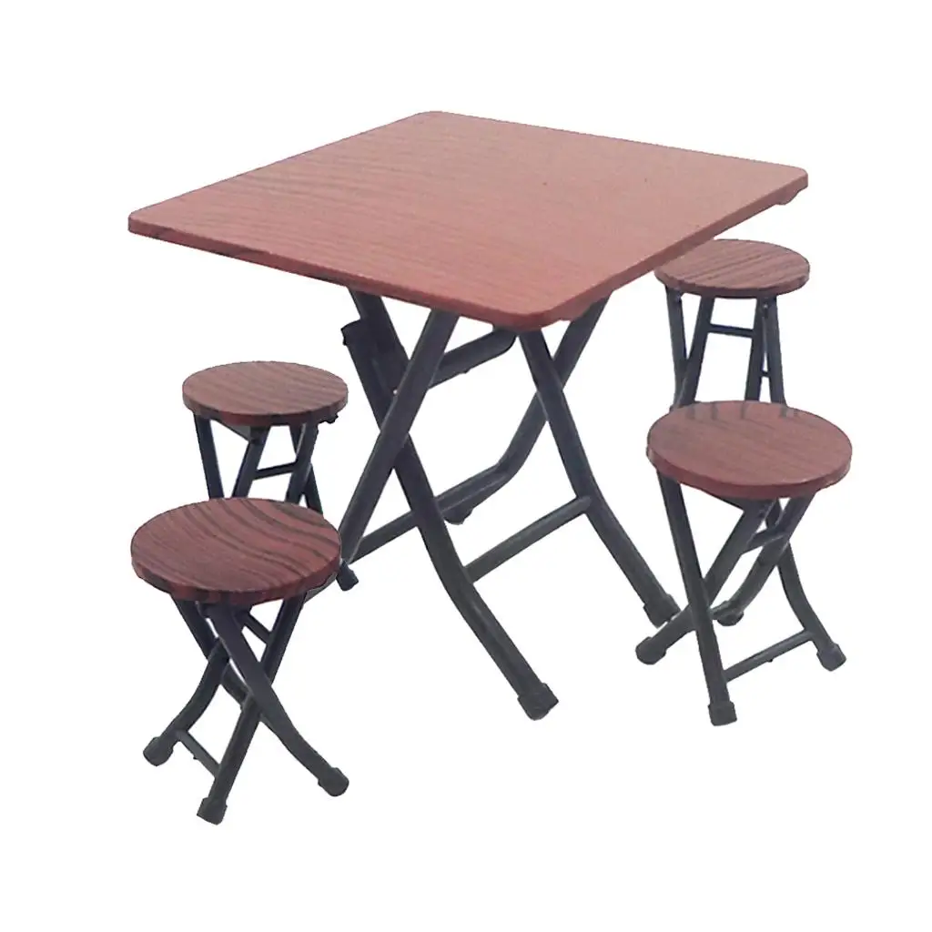 Muebles cocina en miniatura para casas de muñecas: mesas y sillas - imagen 4