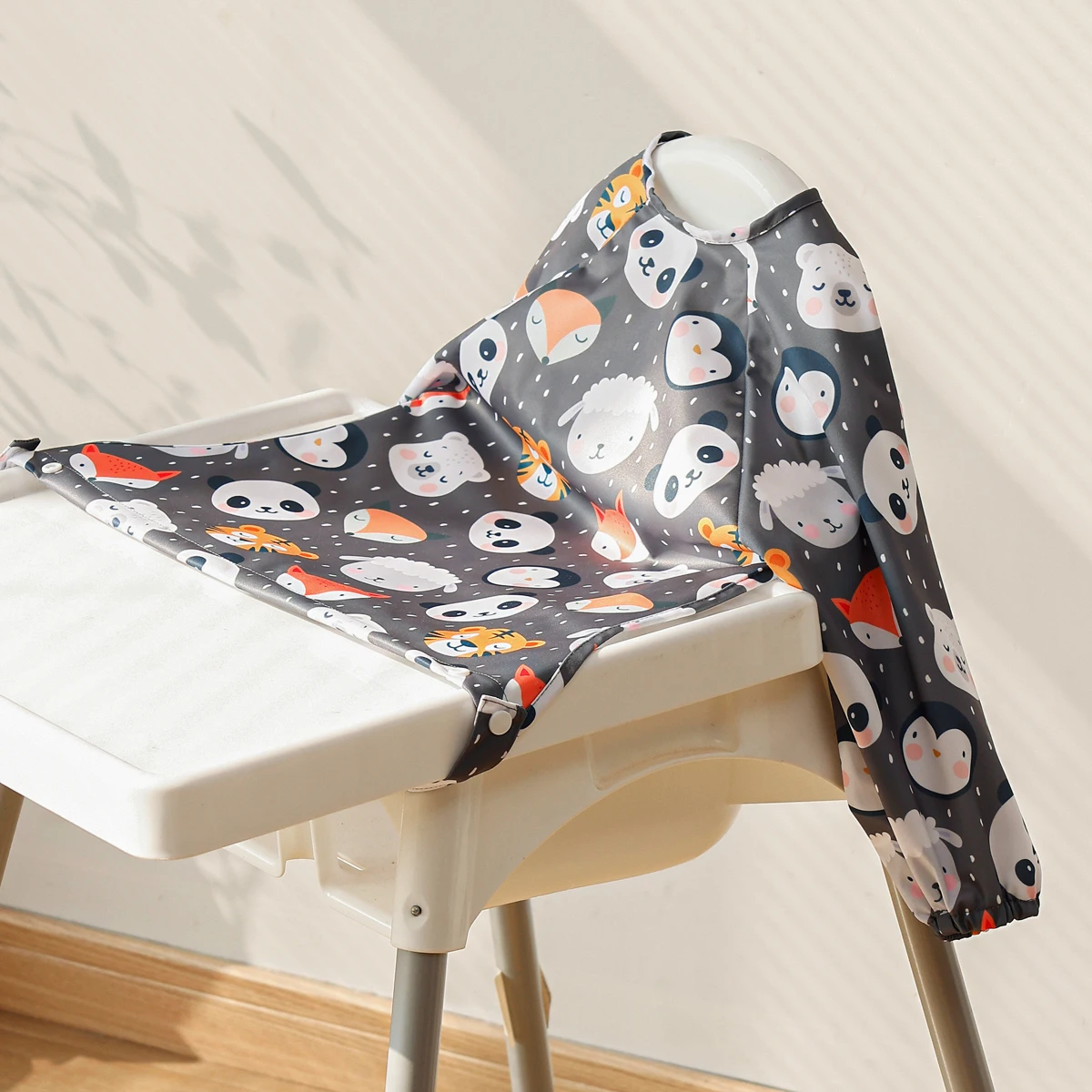 Elinfant Babero impermeable de manga larga con bolsillo lavable - imagen 5