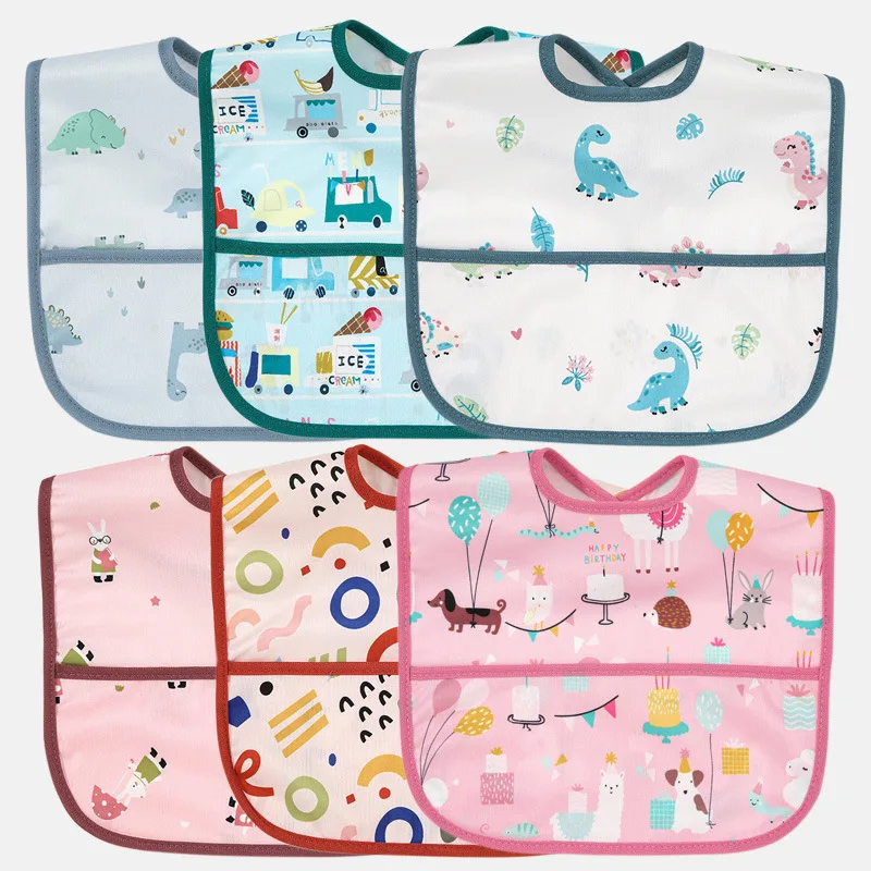 Baberos impermeables EVA con dibujos animados ajustables - imagen 4