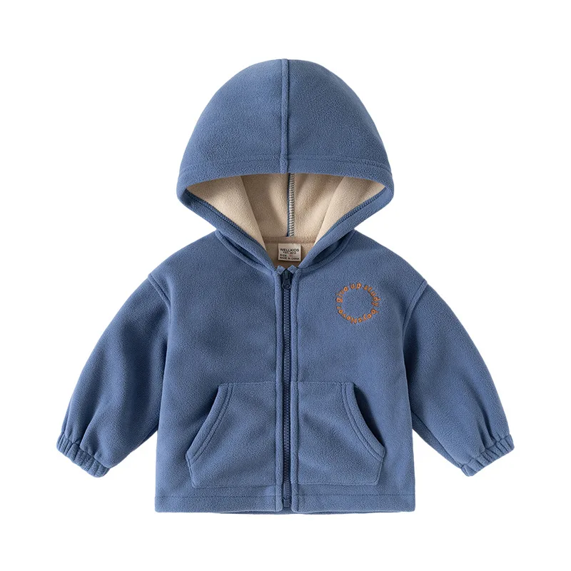Chaqueta con capucha de lana Polar cálida para niños - imagen 4