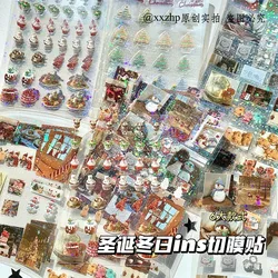 Pegatinas navideñas vintage para decorar diarios y manualidades