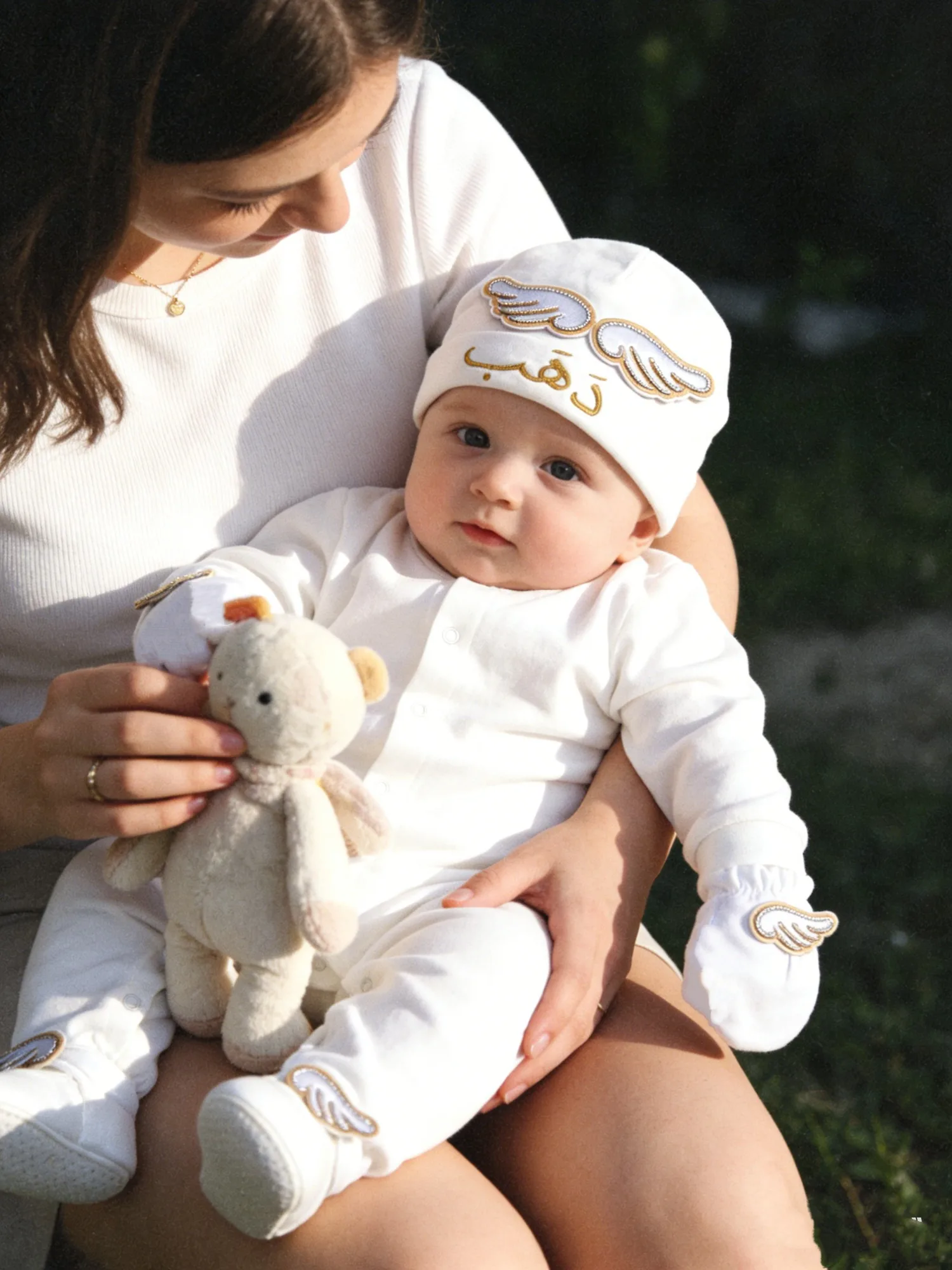 Traje de ángel blanco para bebé de ceremonia y fotos - imagen 2