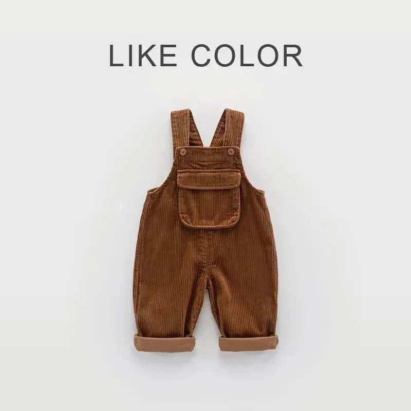 Jumpsuit de pana sin mangas para niño y niña - imagen 2