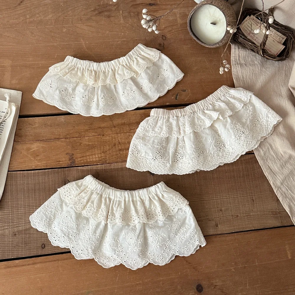 Falda de verano con volumen para bebé y flores bordadas - imagen 5