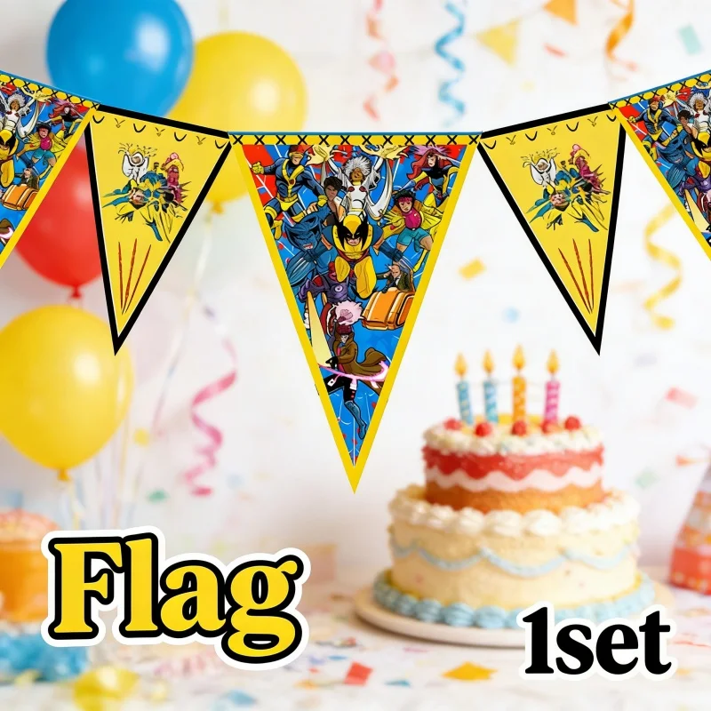 X-Men 97 banderines decorativos para cumpleaños y fiestas infantiles - imagen 2