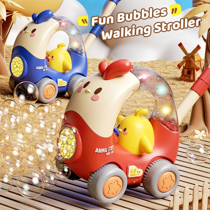 Carrito de burbujas portátil con luz para niños pequeños - imagen 2
