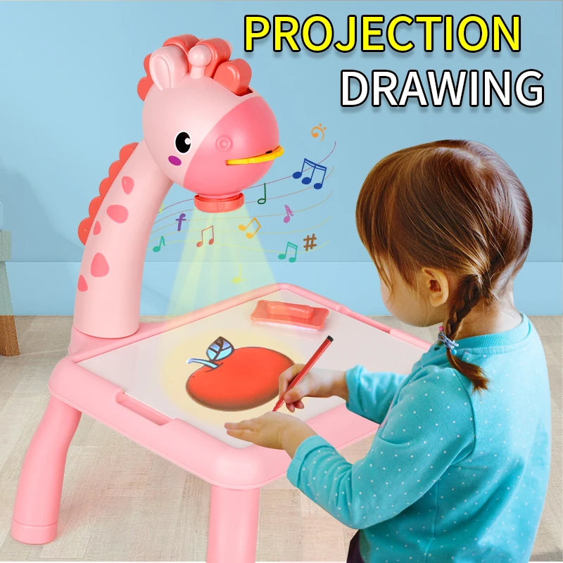 Mesa de dibujo proyector para niños con grafiti y rompecabezas - imagen 5